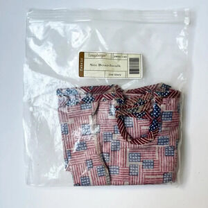 Longaberger Small Boardwalk Basket Liner Old Glory Flag Patriotic‎